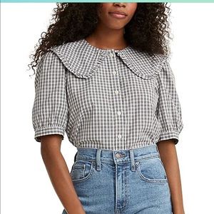 Levi's Women's Olympia Short-Sleeve Collar Blouse